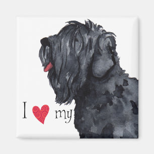 I Love my Black Russian Terrier Magnet