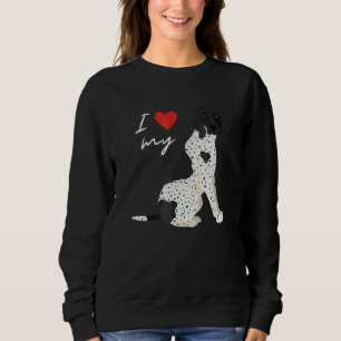 I Love My Black & White German Shorthaired Pointer Sweatshirt