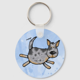 i love my blue heeler key ring