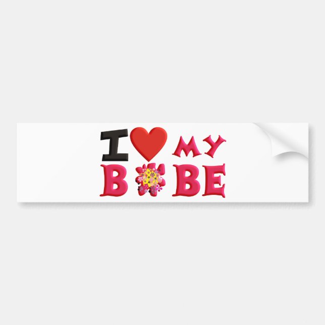 I love My Bobe Bumper Sticker (Front)