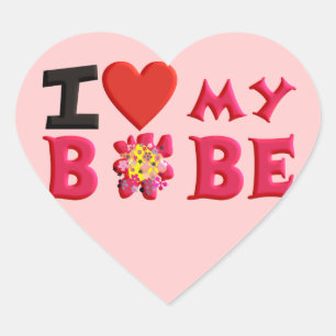I love My Bobe Heart Sticker
