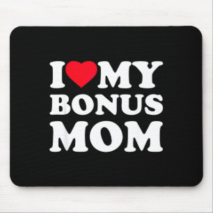 I love my bonus mum i heart family grandma mouse pad