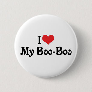 I Love My Boo Boo 6 Cm Round Badge
