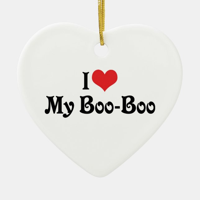I Love My Boo Boo Ceramic Tree Decoration (Front)