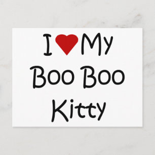 I Love My Boo Boo Kitty Postcard
