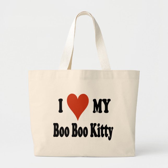 I Love My Boo Boo Kitty Tote Bag (Front)
