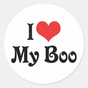 I Love My Boo Classic Round Sticker