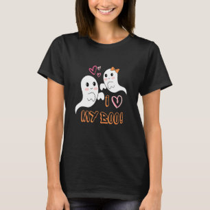 I Love My Boo Halloween Ghost Couple T-Shirt