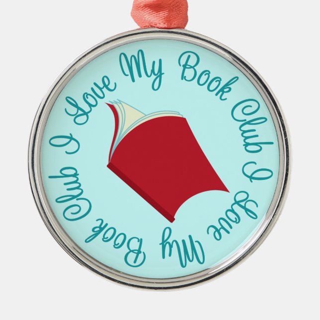 I Love My Book Club Ornament Keepsake Gift (Front)
