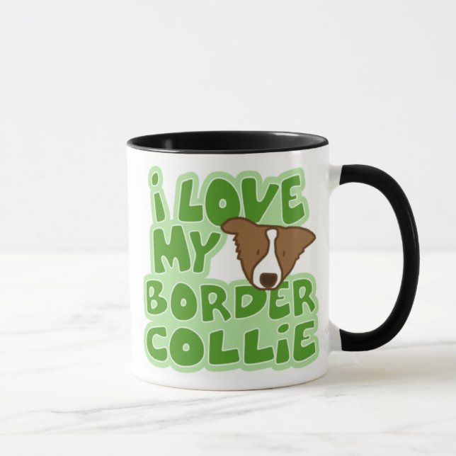 I Love My Border Collie Mug (Right)