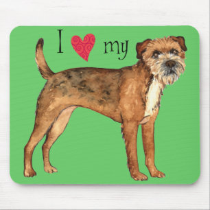 I Love my Border Terrier Mouse Pad