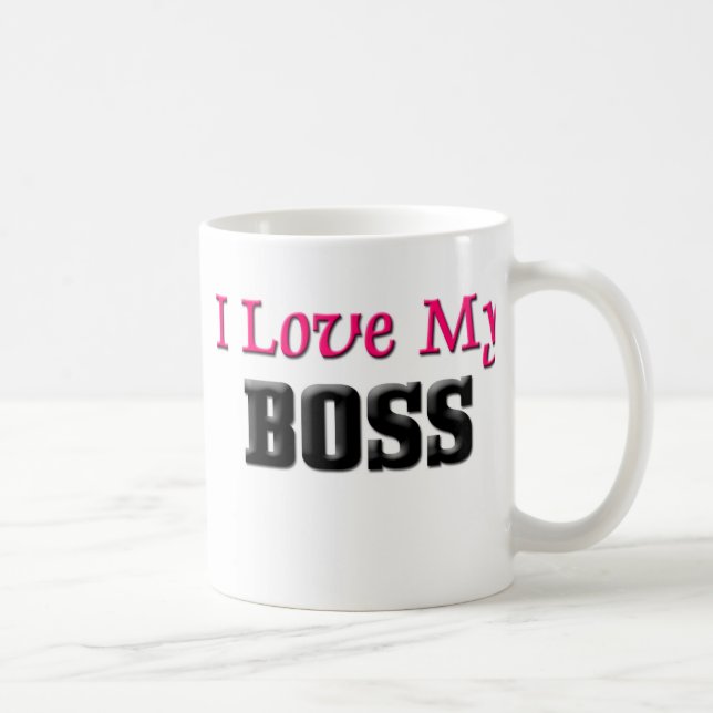 I Love My Boss Coffee Mug (Right)