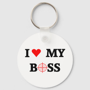 I Love My Boss Key Ring