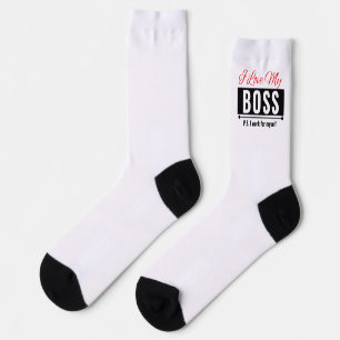 I Love My Boss Socks
