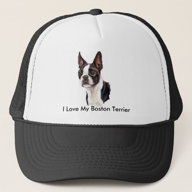 I Love My Boston Terrier Cap (Front)