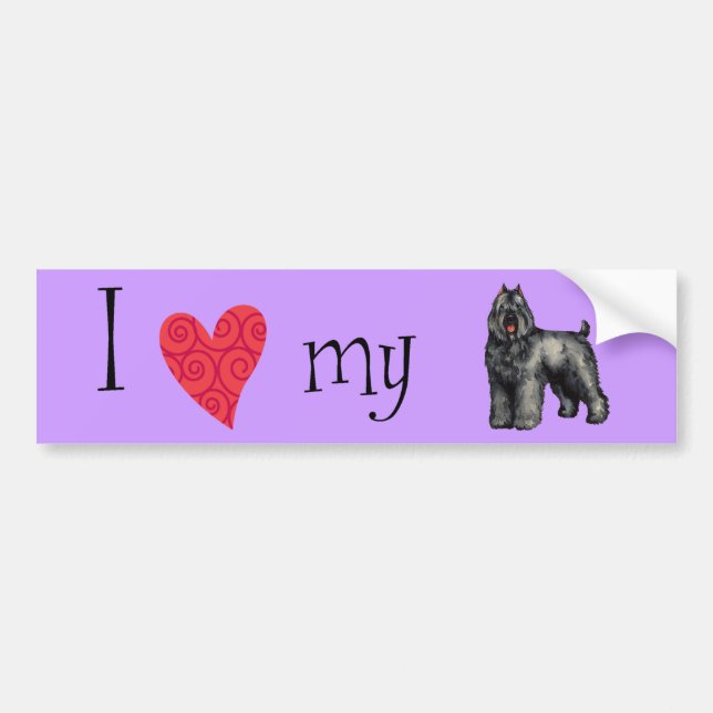 I Love my Bouvier Bumper Sticker (Front)