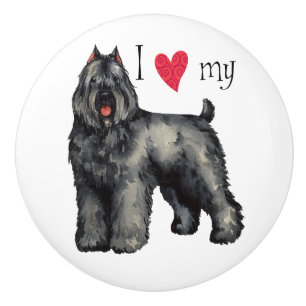 I Love my Bouvier Ceramic Knob