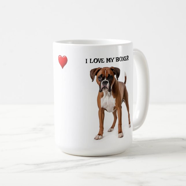 I Love My Boxer Coffee Mug (Front Right)