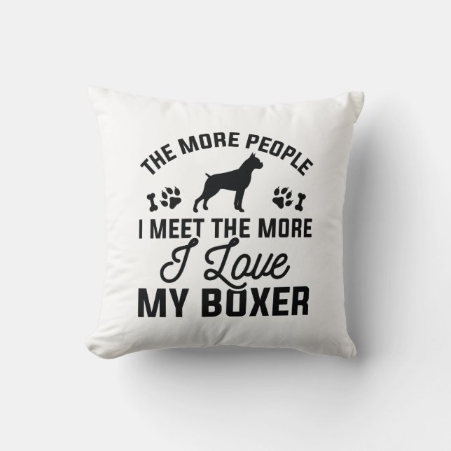I Love My Boxer Cushion (Front)