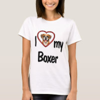 I Love My Boxer Cute Sweet Heart Photo Frame