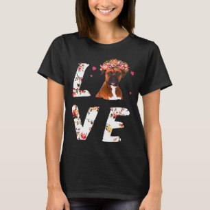 I Love My Boxer Dog Head T-Shirt