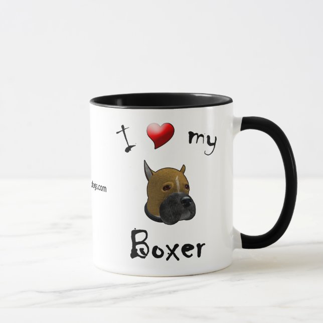 I Love My Boxer Mug (Right)