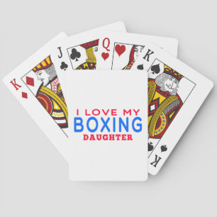 I Love My Boxing Daughter Playing Cards