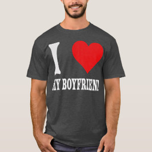I love my boyfriend Big Red Heart T-Shirt