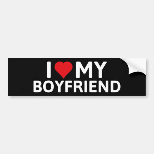 I Love My Boyfriend Bumper Sticker