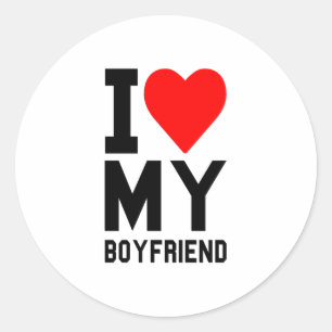I love my BOYFRIEND Classic Round Sticker