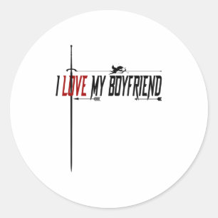 I love my Boyfriend Classic Round Sticker