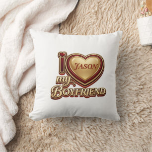 I Love My Boyfriend Custom Cushion