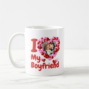I Love My Boyfriend Custom Photo Coffee Mug