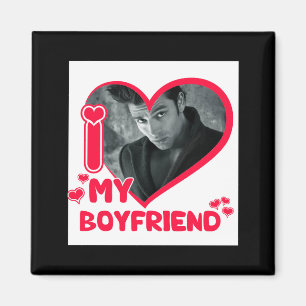 I Love My Boyfriend Custom Photo Heart Love T Shir Magnet