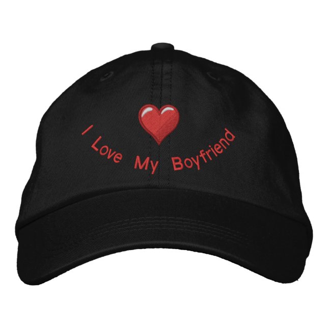I love my Boyfriend Embroidered Hat (Front)