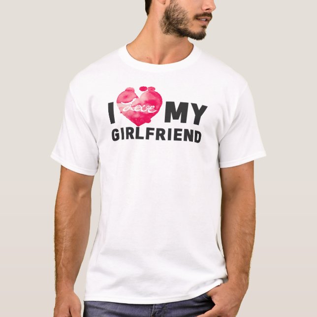 I Love My Boyfriend Girlfriend Couple T-Shirt (Front)