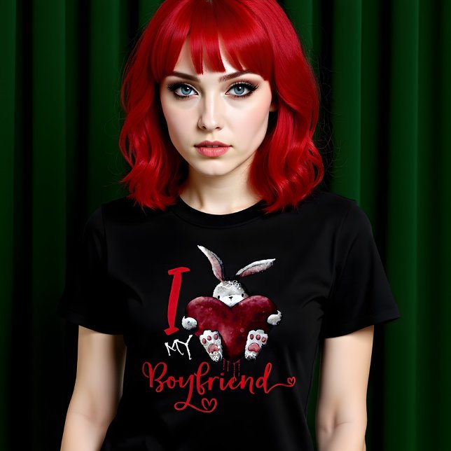 I Love My Boyfriend Gothic T-Shirt (Creator Uploaded)