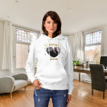 I love my boyfriend heart photo name hoodie<br><div class="desc">Add a name and a photo inside the heart shaped frame. With golden hearts as decor.</div>