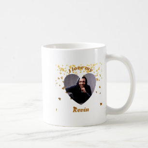 I Love My Boyfriend Heart Photo Name T Shirt  Coffee Mug