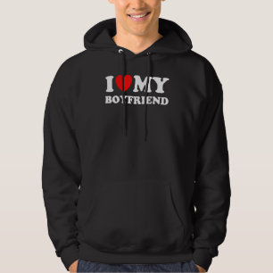 I Love My Boyfriend   I Red Heart My Boyfriend BF Hoodie