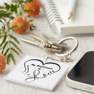 I Love My Boyfriend I ♥ Us Key Ring