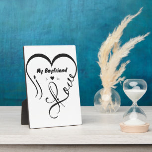 I Love My Boyfriend I ♥ Us Plaque