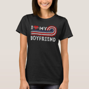 I Love My Boyfriend Is My Heartbeat Valentines Day T-Shirt
