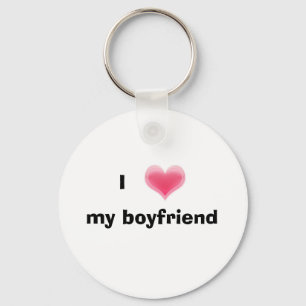 I Love My Boyfriend Keychain