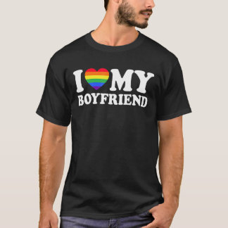 I Love My Boyfriend Lgbt Gay Boyfriend Cute Lgbtqi T-Shirt
