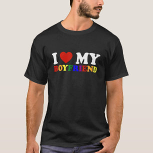 I Love My Boyfriend LGBT Gay Boyfriend Cute LGBTQI T-Shirt