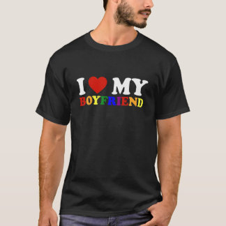 I Love My Boyfriend LGBT Gay Boyfriend Cute LGBTQI T-Shirt