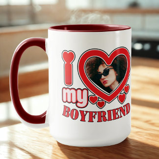 I Love My Boyfriend Personalised Mug