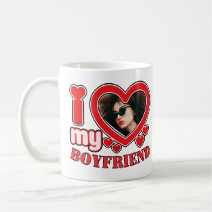 I Love My Boyfriend Personalised Photo Coffee Mug