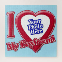 I Love My Boyfriend Photo Red Heart Blue Horizon